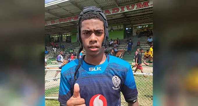 Apisai Naevo Jnr after playing for Ratu Navula College Under-16 at Prince Charles Park, Nadi, today. Photo: Waisea Nasokia 