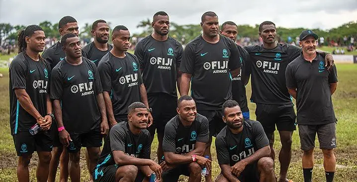 Fiji Airways Fijian men's 7s squad.