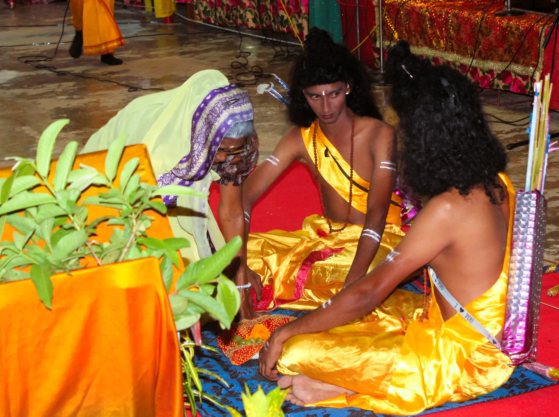  Hindu youths depict the life of Lord Rama during the Ram Leela celebrations at the Bulileka temple in Labasa.