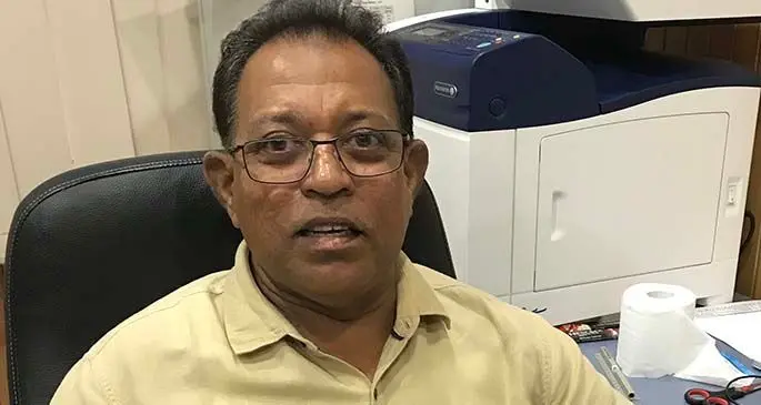 Waiqele Sawmill Pte Limited director Ahmed Begg at work in Labasa on January 22, 2020 . Photo: Shratika Naidu