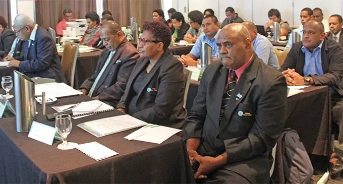 Some of the iTaukei Affairs Board management team during the Ministry of iTaukei Affairs planning workshop at the Holiday Inn Suva on July 25, 2019. Photo: Simione Haravanua