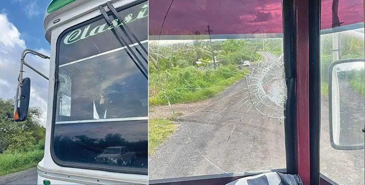 A Classic Bus was stoned in Natabua, Lautoka.