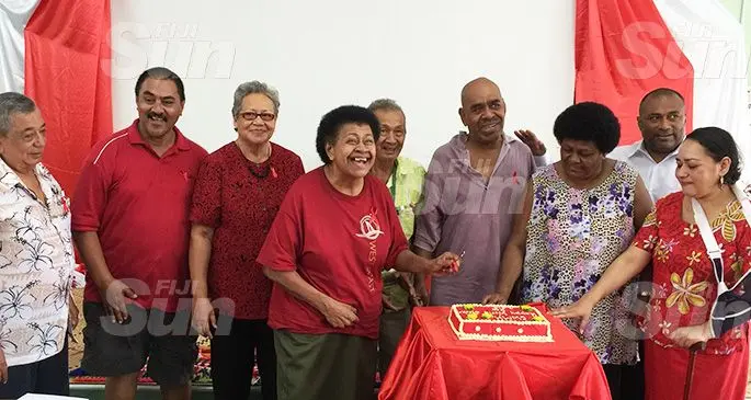 Stroke survivor Mary Lockington Vakalagilagi (third from left) with Minister for Health and Medical Services Dr Ifereimi Waqainabete (second from right) and others mark World Stroke Day celebration at the Colonial War Memorial Hospital on October 24, 2019. Photo: Ashna Kumar