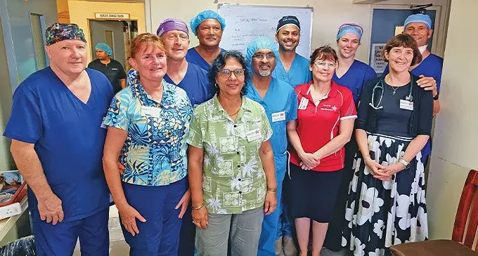 The Friends of Fiji Health overseas medical team at Labasa Divisional Hospital recently. Photo: Sampras Anand