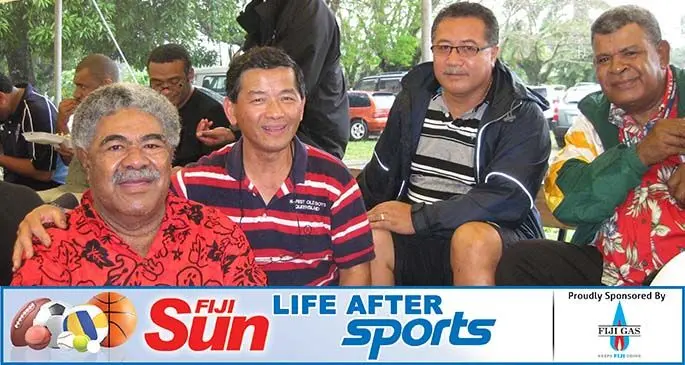 From left: Ilimeleki Nabou, Devlin Chung, Dan Lobendahn and Atonio Racika during the 2010 Marist Old Boys reunion in Suva.
