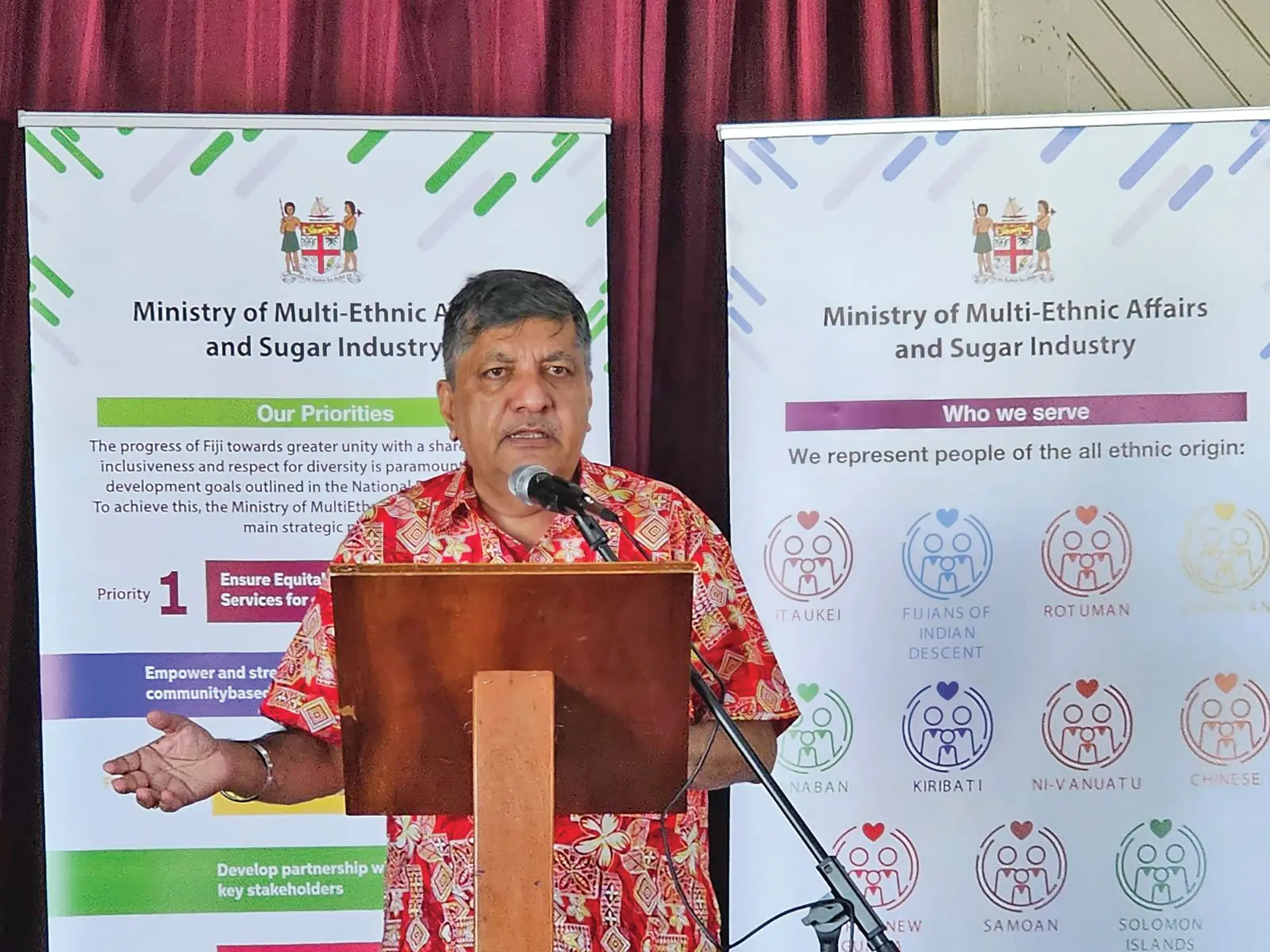 Minister for Sugar Industry and Multi-Ethnic Affairs, Charan Jeath Singh.