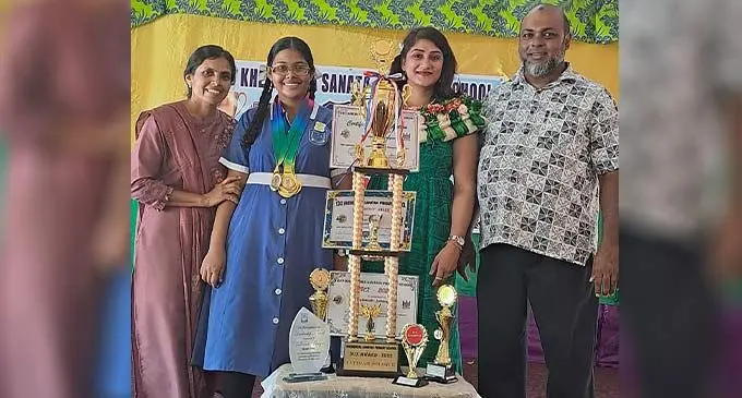 (From left)Shagufta Ishaque, Fatimah Ishaque, Pratika Sharma and Mohammad Ishaque during the prizegiving ceremony at Khemendra Sanatan Primary School in Savusavu on December 8, 2022.