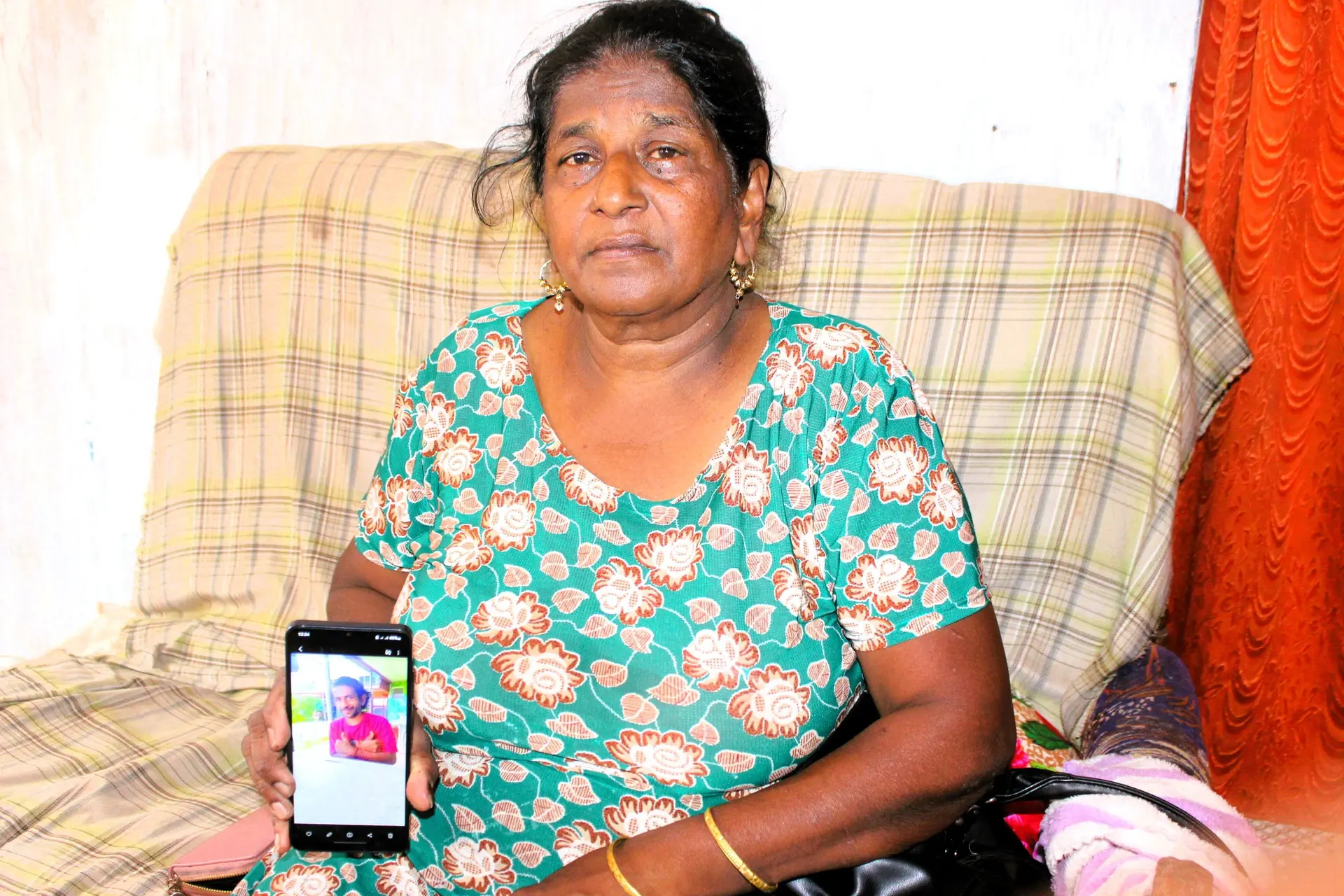 Grieving mother, Mati Marriamma, 64, emotionally heartbroken at her home in Qelewaqa, Labasa on December 9, 2025. 