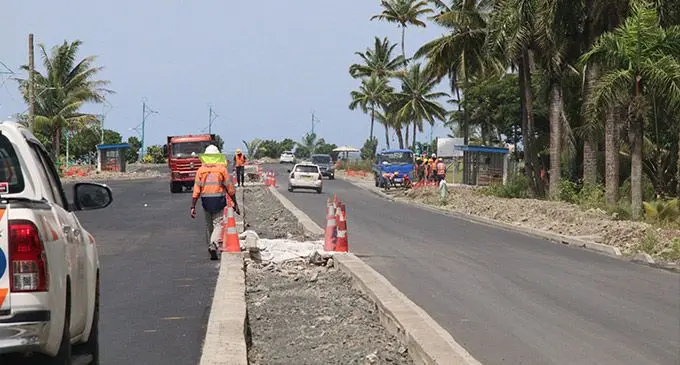 Road Construction site at Queen Elizabeth Drive, Nasese on March 1, 2023. Photo: Jone Salusalu