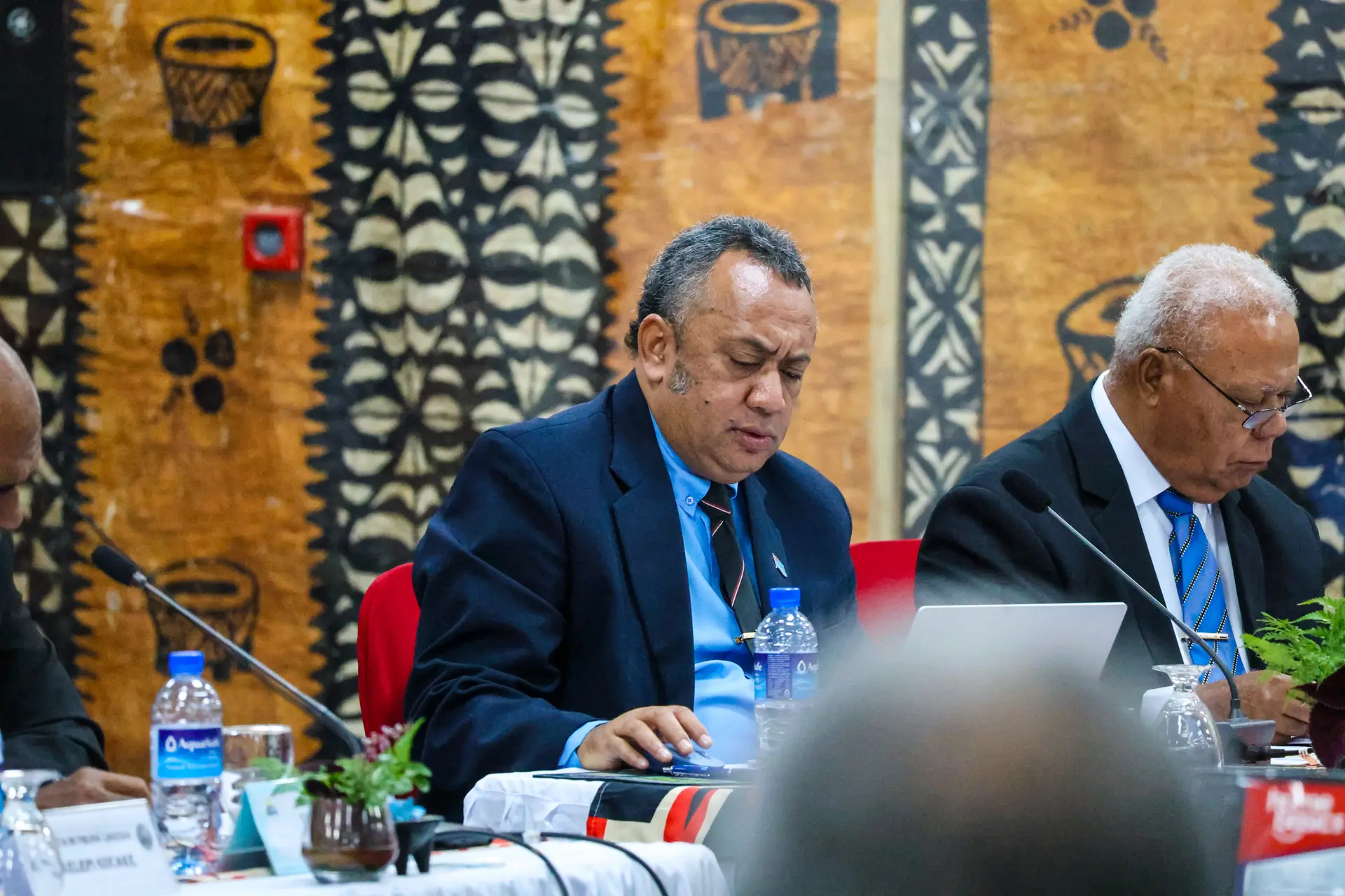 Roko Tui Lau Jioji Kalounivalu at the Lau Provincial Council meeting on July 16, 2026