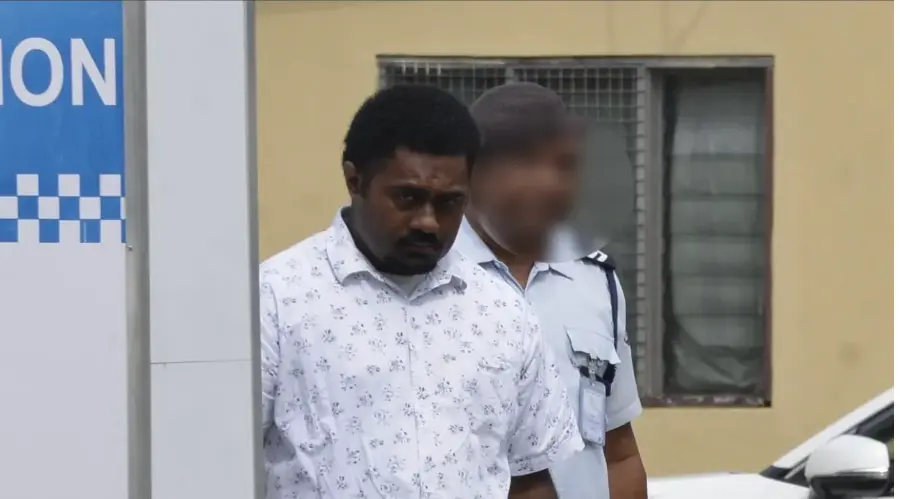 Makario Namotu Vilimotama is escorted to the Nadi Magistrate court. Photo: WAISEA NASOKIA