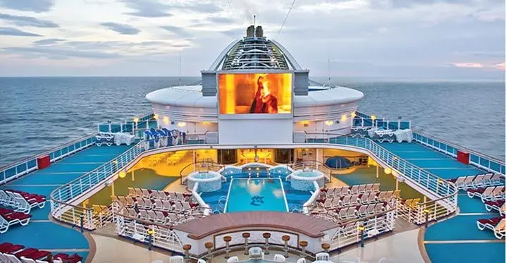 Movie Under the Stars onboard The Grand Princess Vessel.