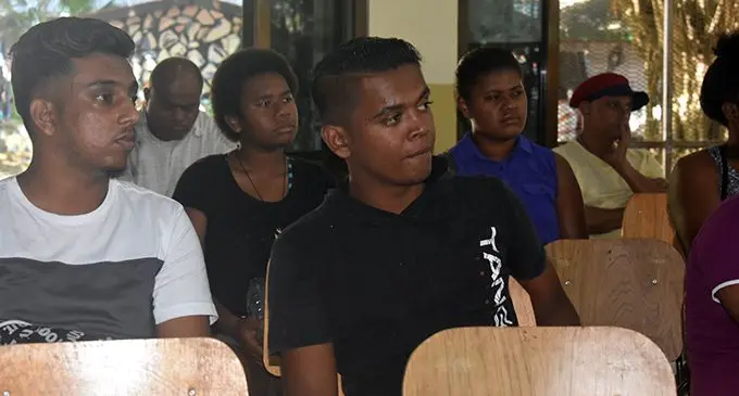 Students from the Fiji National University listening to the discussions on the National Minimum Wages and Wage-Regulations in Fiji at the Nadi Civic Centre on May 30, 2019. Photo: Nicolette Chambers