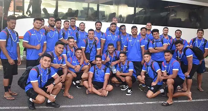 Samoan A rugby team at Nadi International Airport on March 3,2019.  Photo: Waisea Nasokia