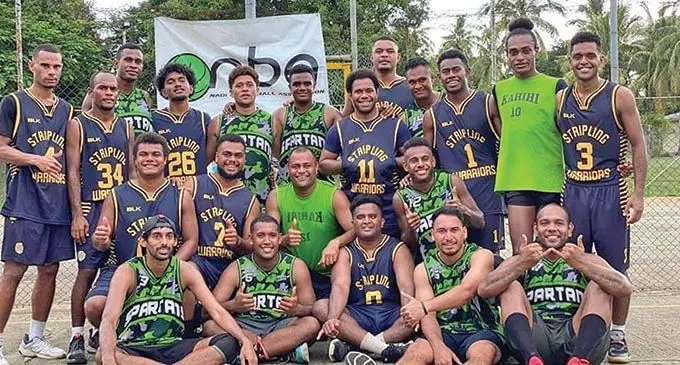 Members of the Spartans and Warriors basketball team after their match last weekend. Photo: Waisea Nasookia
