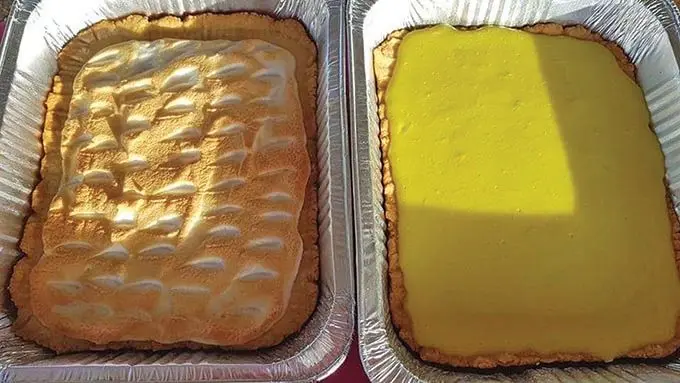 Pastor Tabuya’s lemon meringue pie with other varieties.