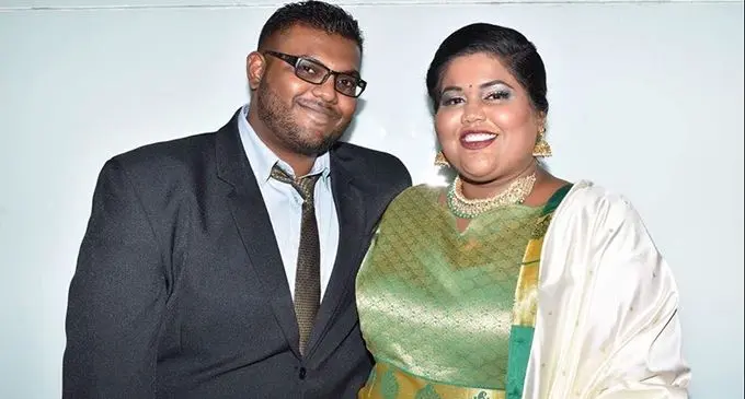 Former Fiji Airways engineer Shivnal Swamy and his wife Indrani Krishna-Swamy.