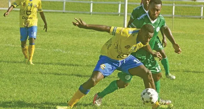 Nadroga’s Osea Vakatalesau in action during their match against Nadi  at Lawaqa Park, Sigatoka, on March 7, 2021. Photo: Waisea Nasokia