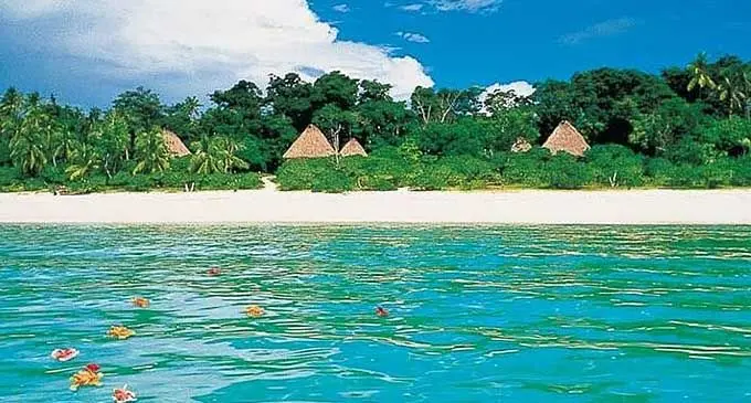 Beach at Vatulele island.