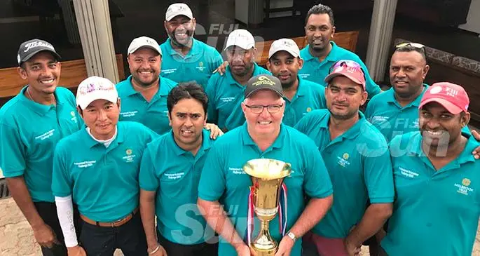 Team Professional after retaining the Temo Cup 2020 at the Denarau Golf and Racket Club on January 26, 2020. Photo: Waisea Nasokia