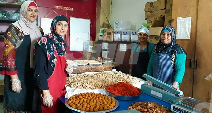 Sisters (from left) Shabana Ali, Farhana Khan with staff Ashvini Lata and Sitalina Waqa on October 23, 2019.  Photo: Wati Talebula