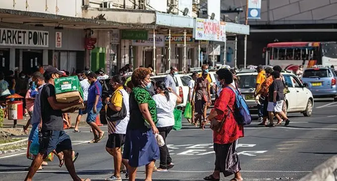 Members of the public flock into the capital city on September 17, 2021 as borders around Viti Levu opened. Photo: Leon Lord