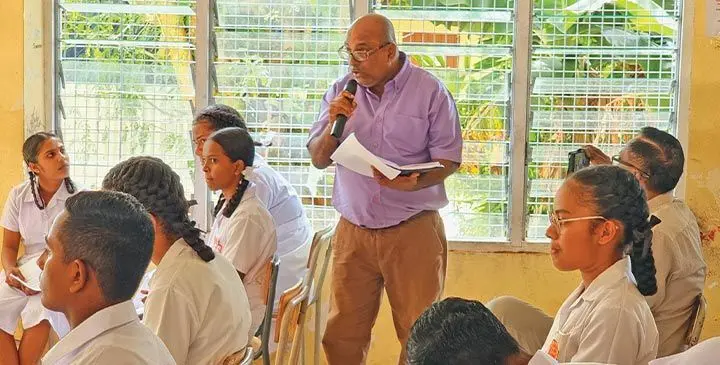 Labasa Sangam Primary School head teacher, Bal Sanju Reddy during the public consultation in Labasa on June 12, 2025. Photo: Sampras Anand