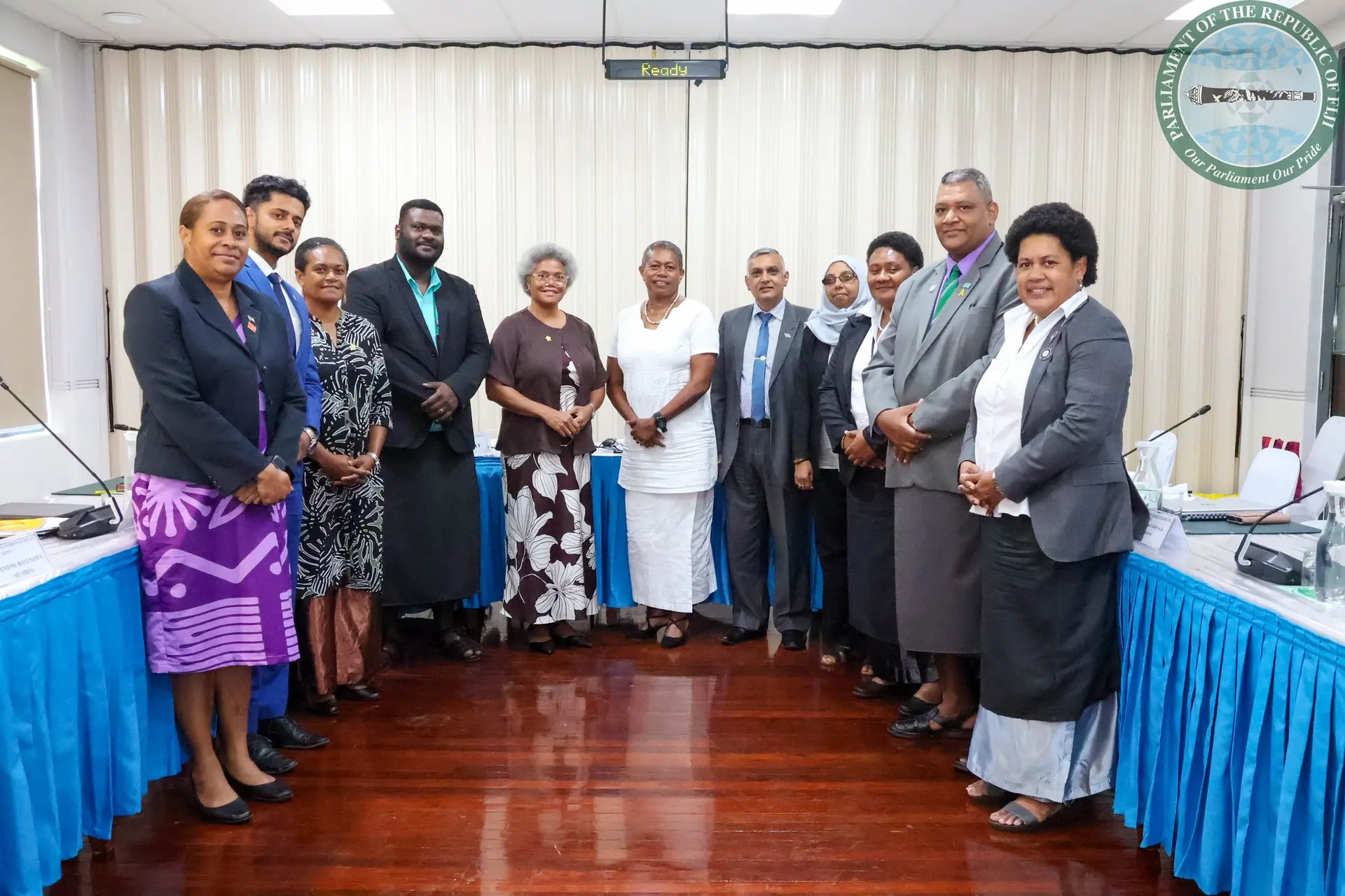 Members of the Standing Committee on Foreign Affairs and Defence with the Ministry of Women, Children and Social Protection team on March 24,2026. 