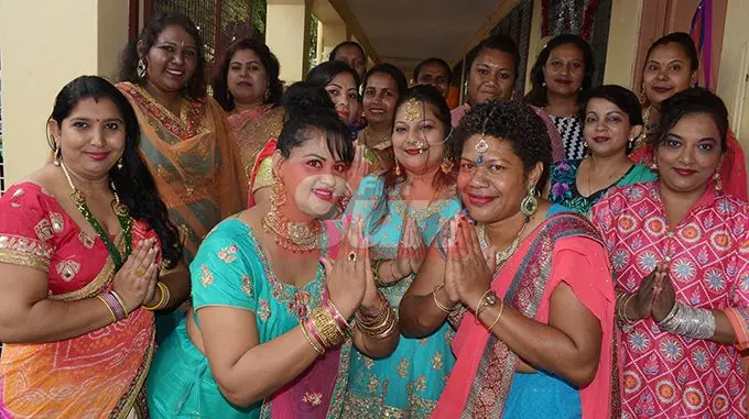 Happy Diwali to all...Rishikul Primary School teachers while celebrating Diwali , The festival of lights in School with parents and students on October 25, 2019. Photo: Ronald Kumar.