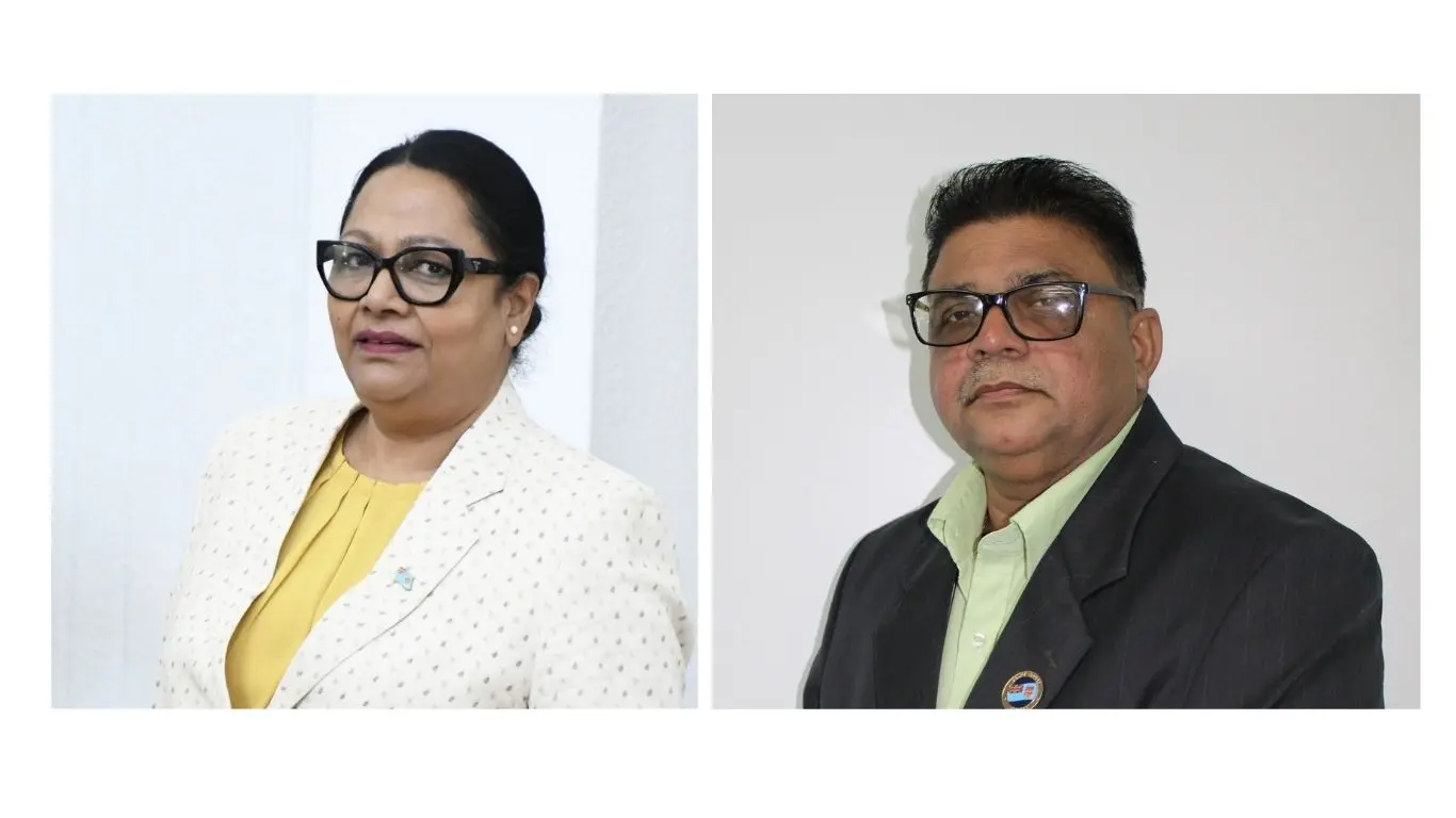 Opposition MP Premila Kumar (left) and Fiji Rice Limited board chairman Raj Sharma.