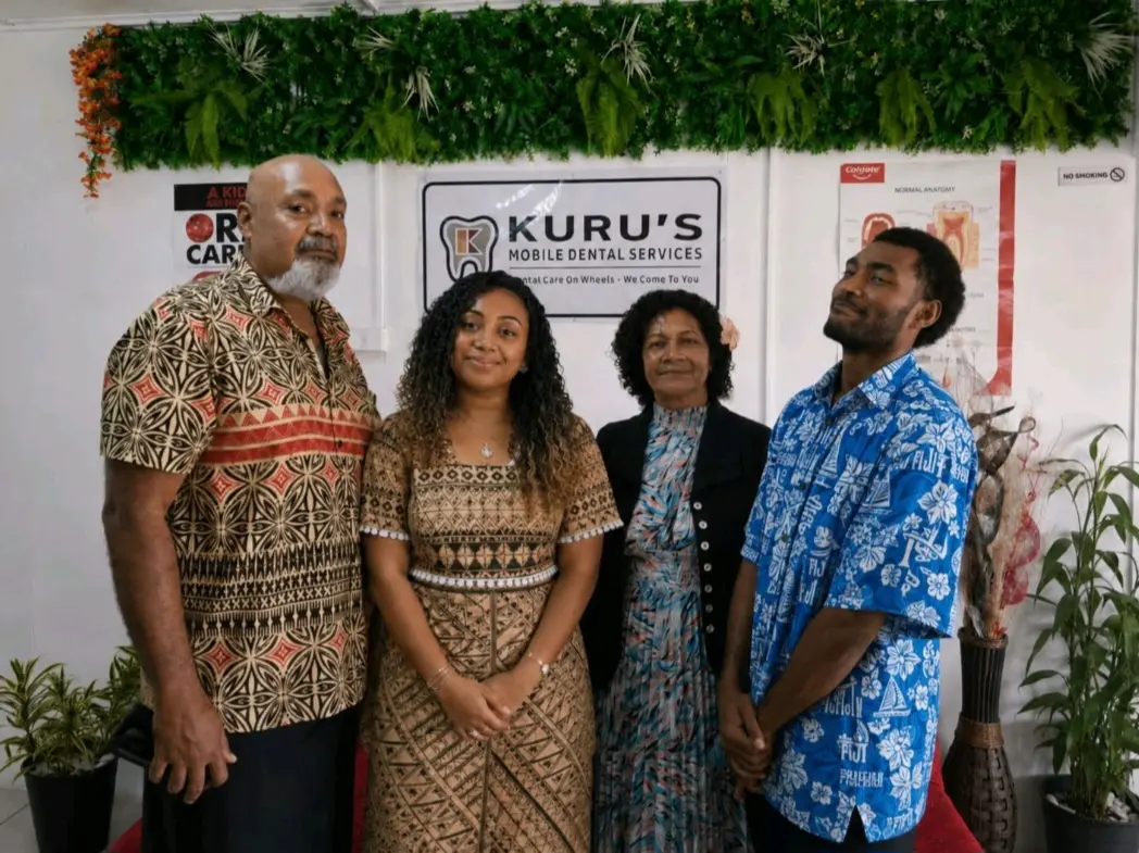 Kuru’s Mobile Dental Services owner, Tomasi Kuru with his wife Seini Kuru and children, Sainiana Kuru and David Kuru during the official opening ceremony on June 4, 2026.