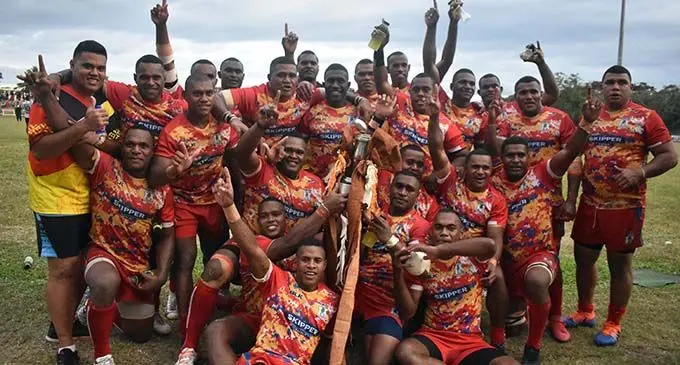 Namosi’s 15-8 victory over Nadroga yesterday now puts the newly crowned Farebrother Sullivan Trophy holders up against Naitasiri this Saturday. It will be another Skipper Cup Premiership / Farebrother Sullivan Trophy double header. The team celebrated with the trophy at Lawaqa Park, Sigatoka on August 1, 2020. Photo: Waisea Nasokia