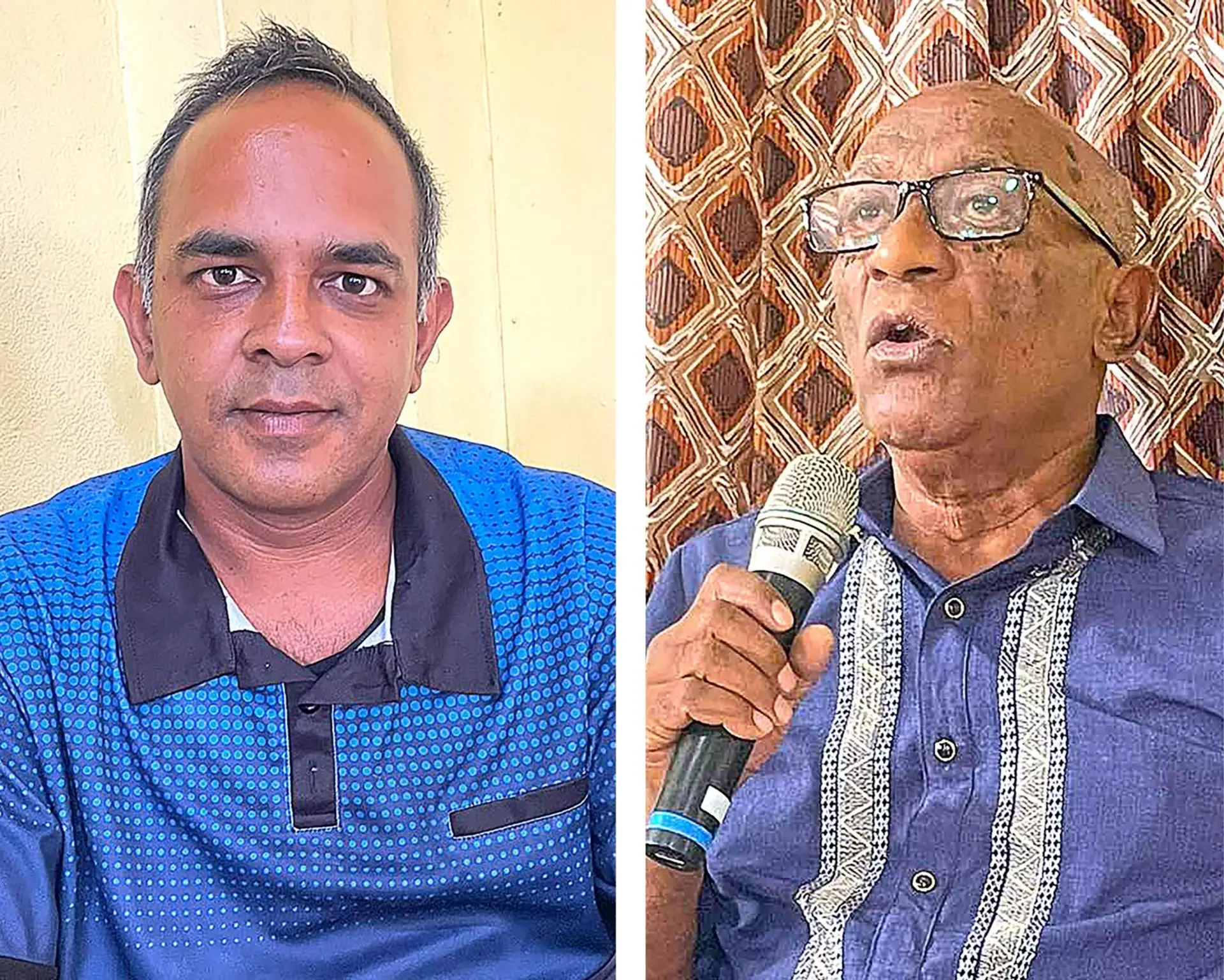 Navua residents, from left, Nimesh Sharma and Mahendra Sami.