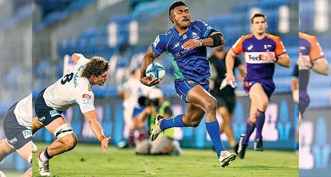 Swire Shipping Fijian Drua Vinaya Habosi is full flight during the Super Rugby Pacific competition. Habosi who is dubbed the Bossman is likely to play against Crusaders on Friday night. Photo: Kev Nagle Photography