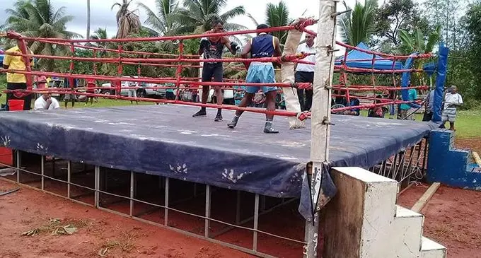 Amateur boxing got underway at the Seaqaqa Police Station ground on July 27, 2019.  Photo: Courtesy of Setoki Mafi