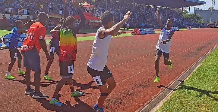 Track action at the Lautoka Zone athletics championship in Lautoka on April 6, 2023. Photo: Waisea Nasokia