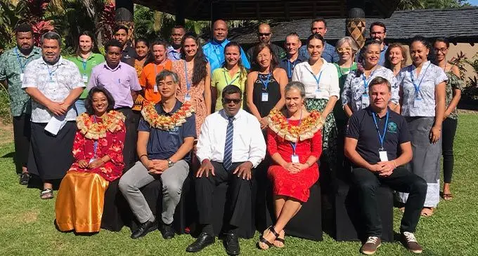 Minister for Agriculture Mahendra Reddy with stakeholders during the meeting at Tanoa International Hotel in Nadi. Photo: Waisea Nasokia