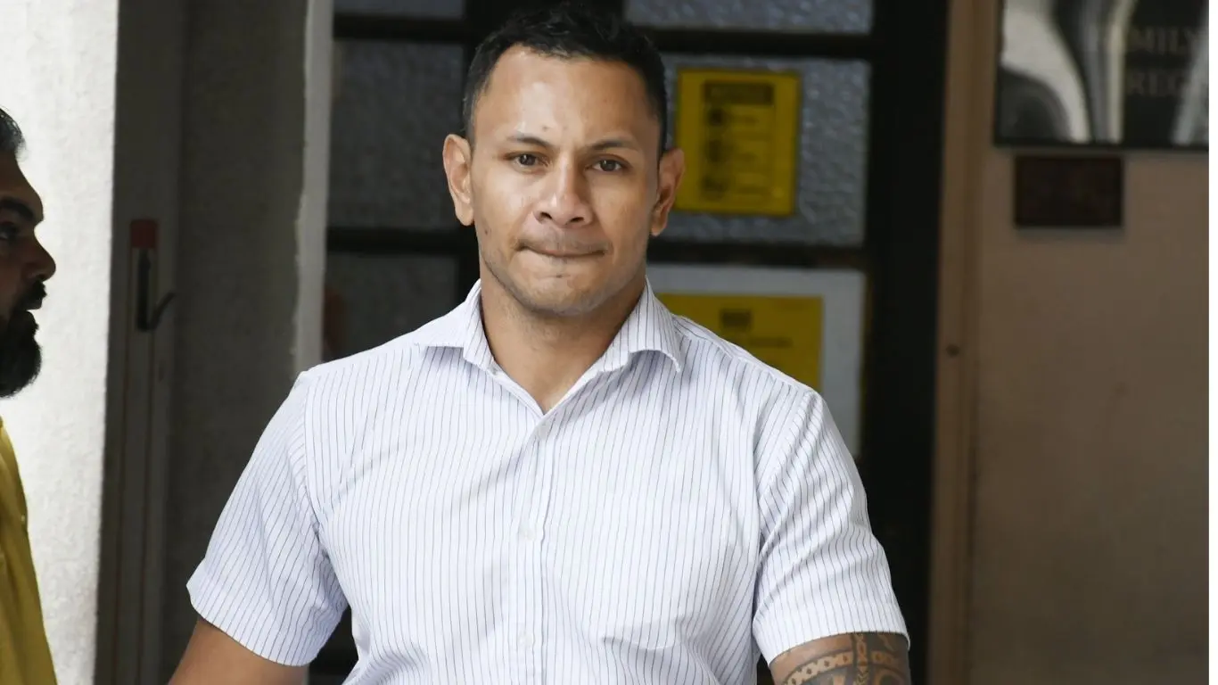 Drug accused Jonathan Hill outside the Suva Magistrate Court on August  4, 2026. 