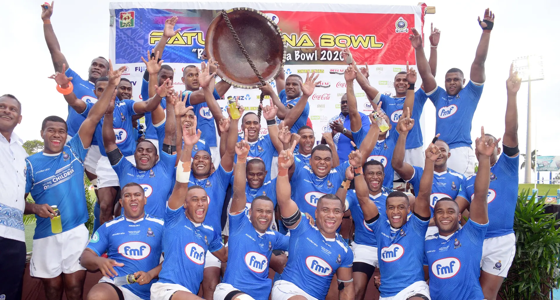 2020 Ratu Sukuna Bowl winners, Police team following 32-8 win over Army at ANZ Stadium on December 11, 2020. Photo: Ronald Kumar..