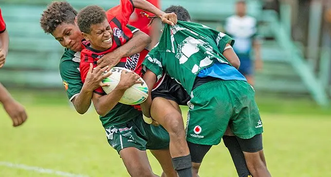 Action between Lami Steelers and Yasawa Saints during the FNRLW semi-finals at Ratu Cakobau Park, Nausori on September 21, 2024. Photo: Josua Buredua