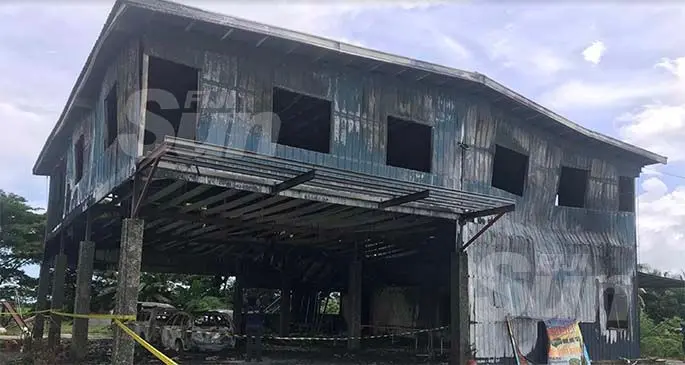 Philip Hill. The remains of the car rental and upholstery business that was destroyed after a fire in Velovelo, Lautoka, on March 14, 2020.