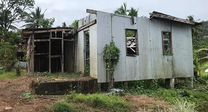 What’s left of Waisake Tulavu’s former home at Nasalia Village in Naitasiri.   Photo: Ivamere Nataro