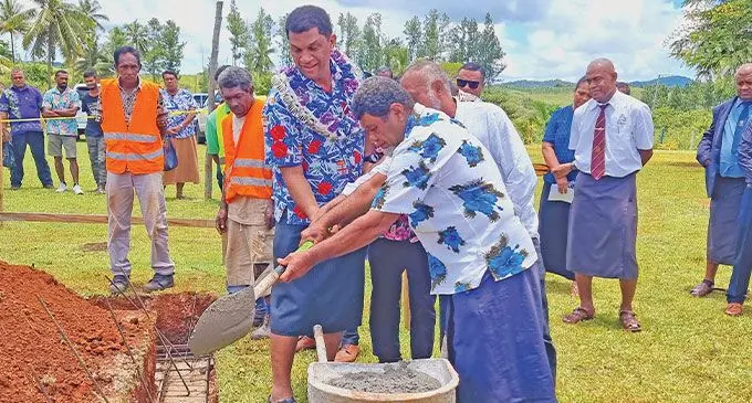 Minister for Education, Aseri Radrodro, during the Valelawa Primary School new classroom block ground breaking ceremony in Dreketi, Macuata on February 5, 2025. Photo: Sampras Anand
