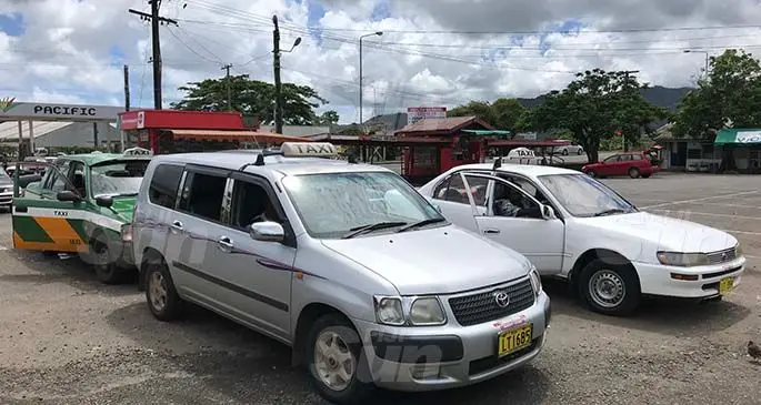 Taxi drivers based at the Labasa Market waiting for passengers on March 29, 2020. Photo: Shratika Naidu