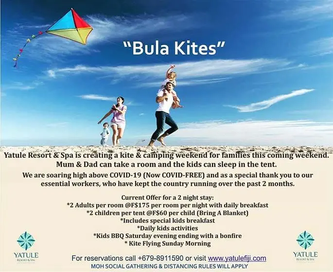 Enjoy Bula Kites at Yatule Resort and Spa.