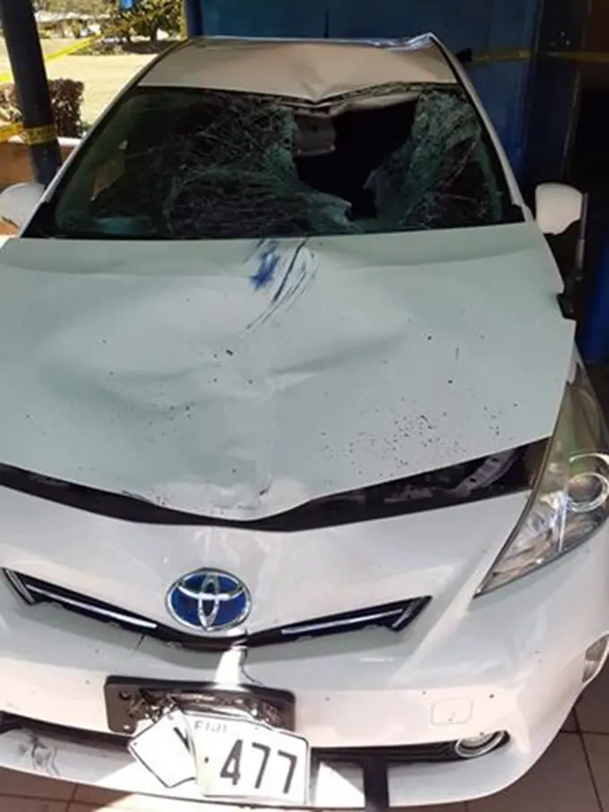The vehicle involved in the accident.