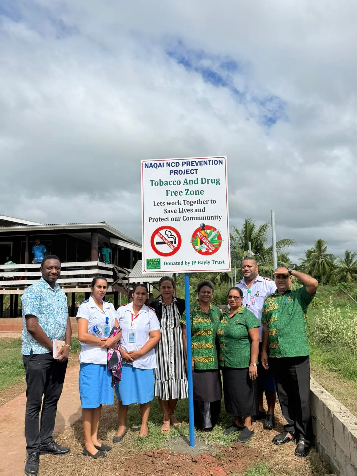 JP Bayly Trust staff with Ministry of Health nurses at Naqai village in Labasa.