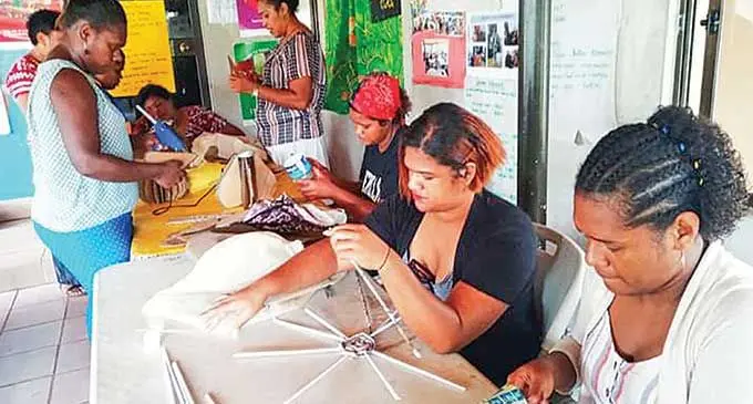 Participants of the Solo Moms Project during one of their training sessions.