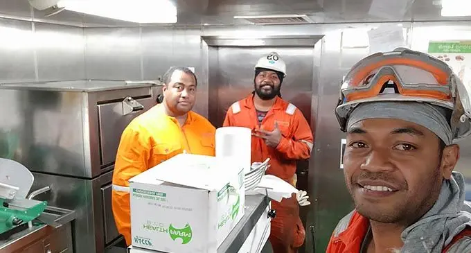 Recruited local seafarers on board of cargo vessels. Photo: Supplied.