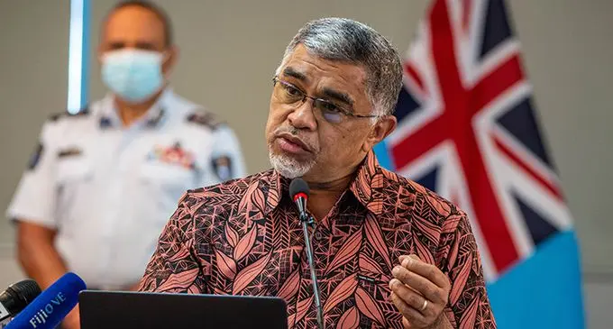 Permanent Secretary for the Ministry of Health and Medical Services Dr. James Fong  speaking during the press conference in Suva on 9 January 2022. Photo- Leon Lord